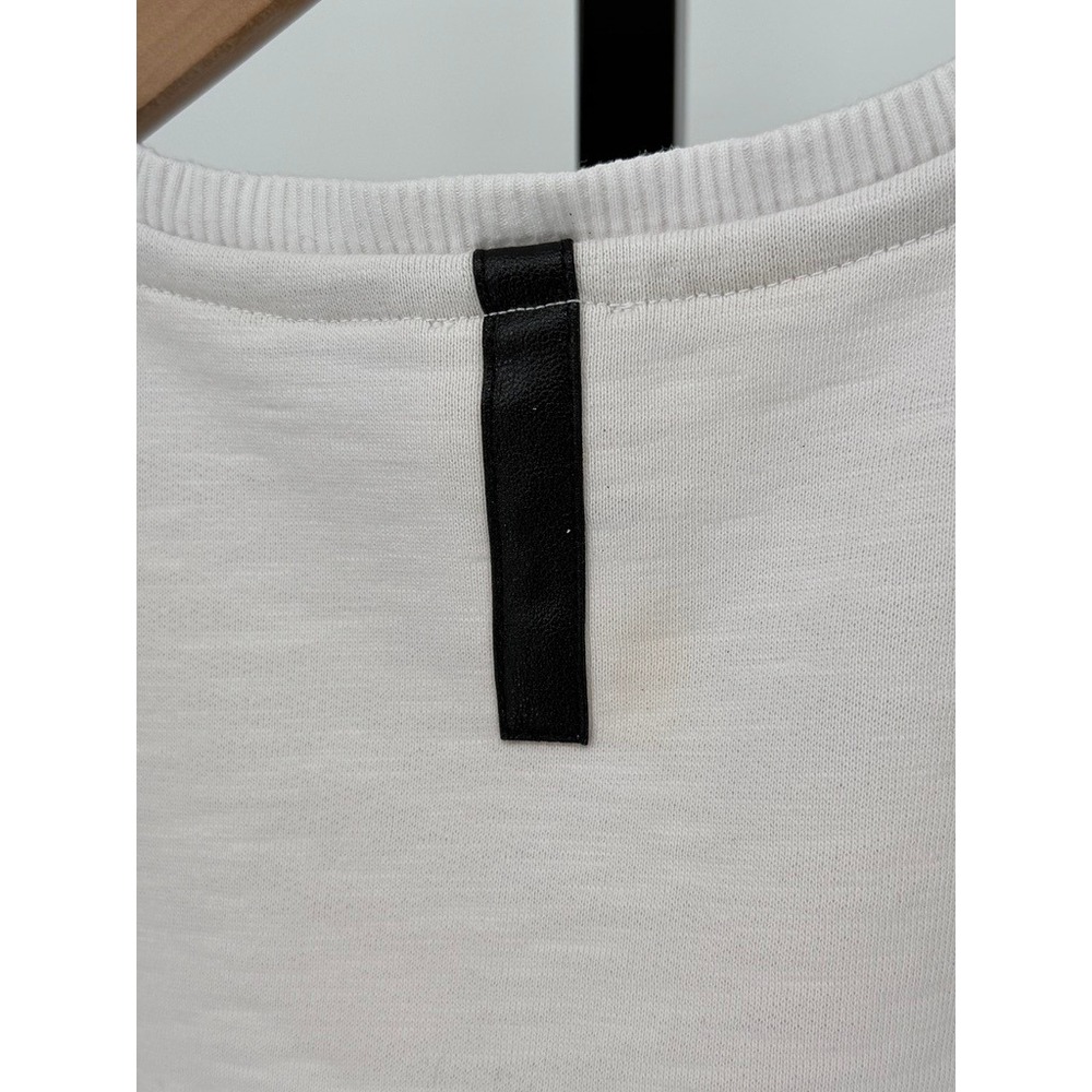 Que Cotton French Terry Sleeveless Sweatshirt Colorblock Geometric Avant‎ Garde - Picture 6 of 9